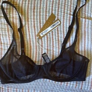 Sheer Black Bra by H&M
